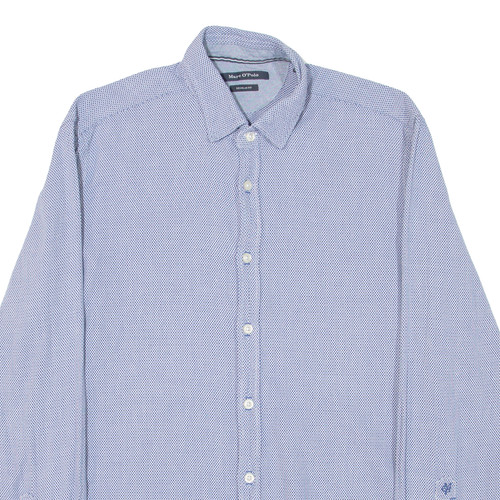 MARC O'POLO Mens Shirt Blue Long Sleeve M - Picture 2 of 6