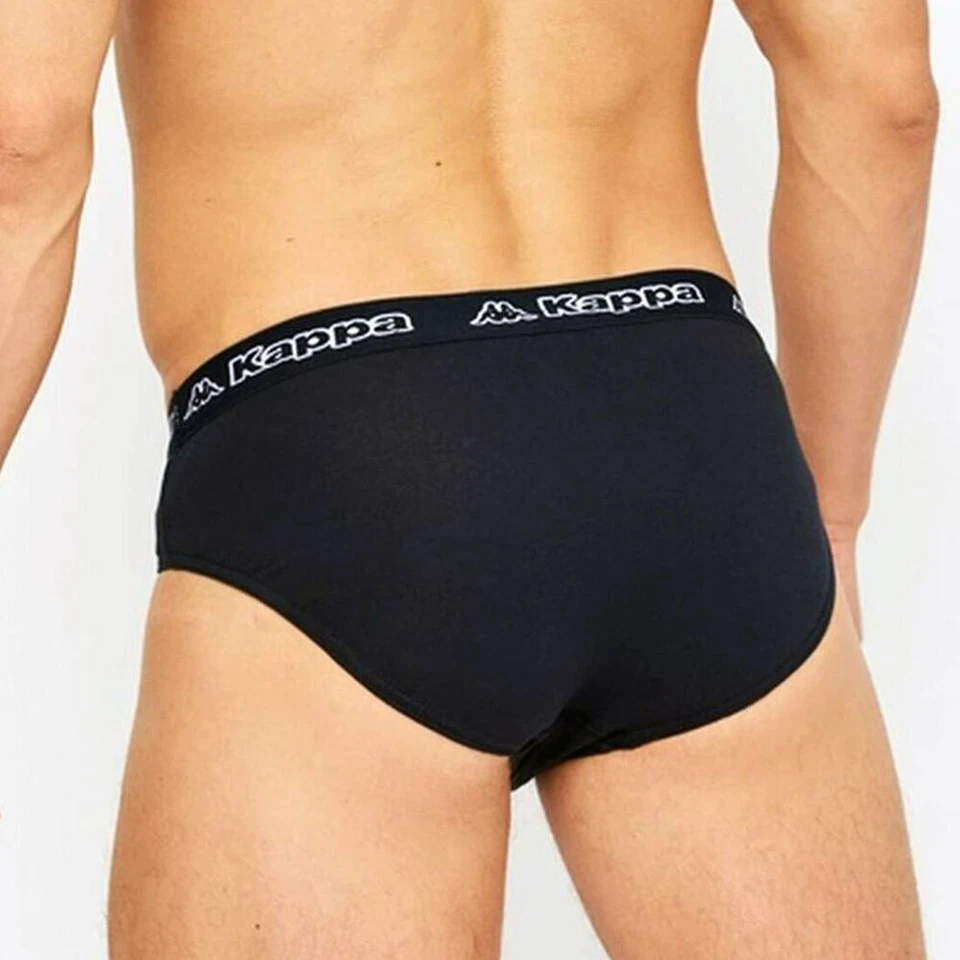 3 Men's Kappa Cotton Bi-Elasticated Slips With External Logo Elastic - K1121 - Image 4 of 4