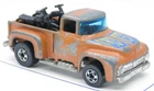 Vintage Hot Wheels High Tail Hauler '56 Ford F-100 Pickup Orange Flames Truck