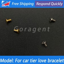 1 Pair Screws Replacement For Love Bracelet Yellow Gold, Silver 