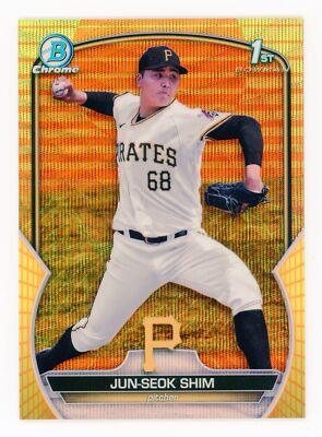 2023 Bowman Chrome Jun-Seok Shim Yellow Refractor /75 #BCP-153 RC Prospect