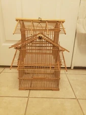 Vintage Bamboo Bird Cage Lightweight-AMAZING!!!