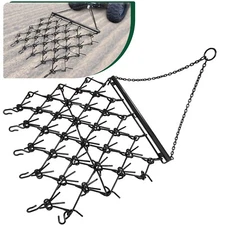 4X4FT Drag Harrow Tines Chain For ATV UTVs Leveling Lawn Tractors Garden Towing