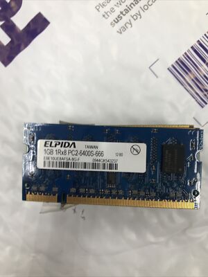 Elpida 1GB 1Rx8 PC2-6400S-666 Laptop Memory Module