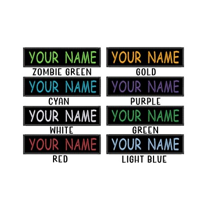 BEST SELLING 3x1 SIZE Custom NAME TAG Embroidered ''Iron on'', USA FAST SHIPPING