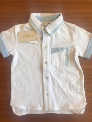 ROBERTO CAVALLI Kids Boys Shirts White 6M - AUTHENTIC / NEW WITH TAGS