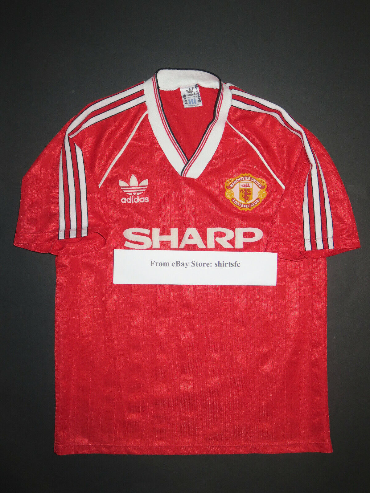 adidas Manchester United 1988-1990 Home Jerseey - USED