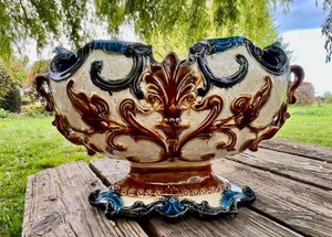 Assiette grand bouquet mouzin lecat nimy en vente - Céramiques