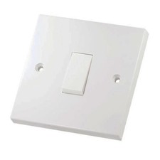 10 PACK Switch White Single Light 1 Gang Way 8.5cm Square 10 Amp Selectric LG201
