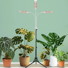 3 Head LED Grow Light Full Spectrum Indoor Plant Lamp With Adjustable Stand T...