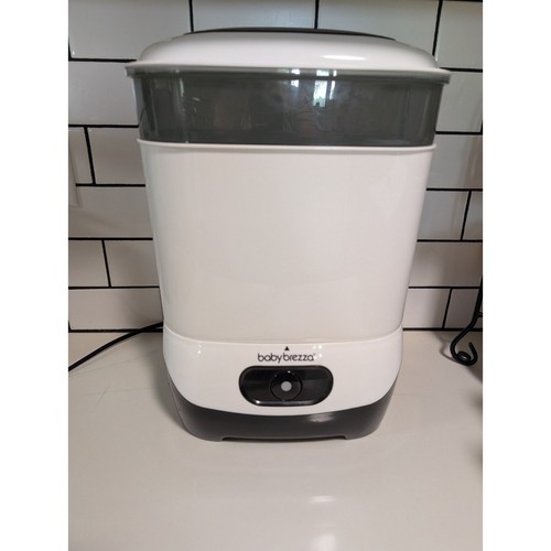 Baby Brezza Black White Electric Baby Bottle & Breast Pump Parts Sterilizer READ