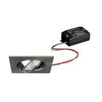 LED Einbaustrahler-Set BB05 Inkl. Konverter, IP20, Eckig, 230V, 6W 3000K 640Lm 3