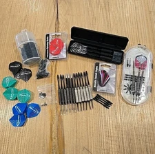 Lot of Throwing Darts Parts Flights Tips Barrels Harrows Halex Steel & Soft Tips