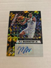 2024-25 PANINI MOSAIC PJ WASHINGTON JR 5/8 CHOICE BLACK GOLD PRIZM AUTO SSP TN3