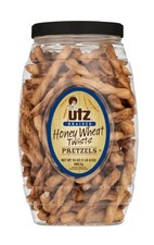 New UTZ Braided HONEY WHEAT TWISTS Baked Seasoned Crunchy Pretzel Jar 24oz