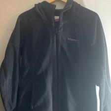 Columbia Women's Black Full Zip Fleece Hoodie Size L with Pockets AL6485
