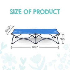 My Cot Portable Toddler Bed, Lightweight Foldable Travel Bed for Kids, Blue