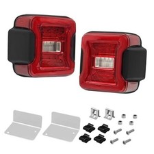 Wm-jlt01rb R L Red Led Tail Lights With Blind Spot 20182024 Jeep Wrangler Jl