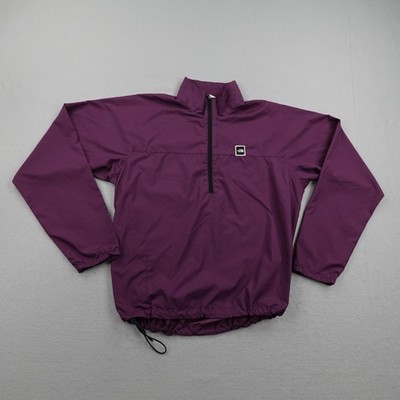 Vintage North Face Jacket Mens Large Purple Windbreaker Pullover 1/4 Zip HIking