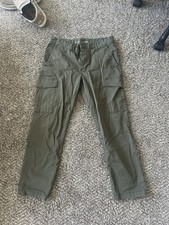 Old Navy Men's Green Cargo Pants Straight Leg Built-In Flex Size 33x30