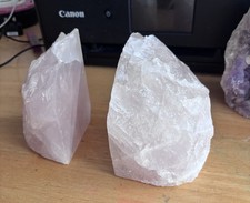 Rose Quartz Bookends Pink Crystal