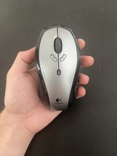 Logitech M-RBW112 Black Gray Wireless Mouse High Performance Laser Untested