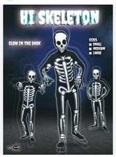 Glow In The Dark Skeleton Costume Kids Sz Medium- New    