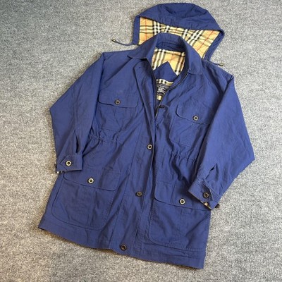 ジャケット・アウター Vintage Burberry 80's VINTAGE 80s Burberry Wool Coat Jacket Nova Check Lined Overcoat