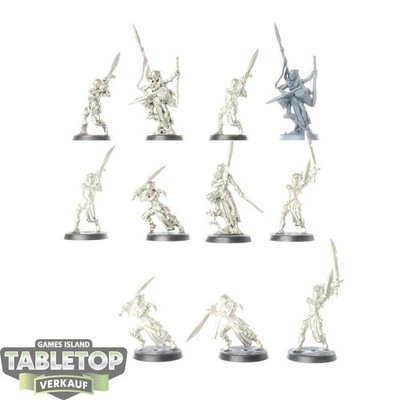Wood Elf Realms - 11 x The Wardancer Troupe - teilweise bemalt