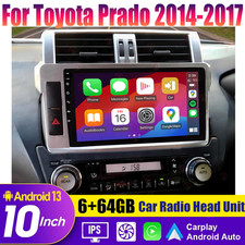 10" Wireless Carplayer  Android Auto Head Unit Radio For Toyota Prado 2014-2017