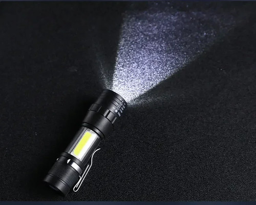 USB Rechargeable Mini Flashlight (COB+XPE) - 3 Modes, Zoomable - Picture 24 of 34