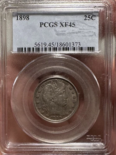 1898 Barber Quarter PCGS XF45