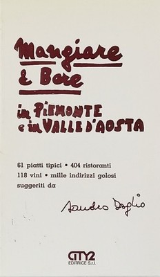 Sandro Doglio Essen und Trinken im Piemont und Aostatal 1987