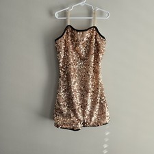 Dansco Child XL Gold Sequin Shorts Dance Costume
