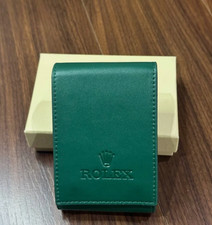 ROLEX Case Green Leather Travel Pouch Service Center Premium Version - Full Box