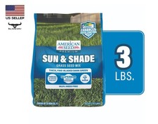 Premium 3 lb Sun Shade Lawn Grass Seed Mix Covers 1000SF Overseed or 333SF New