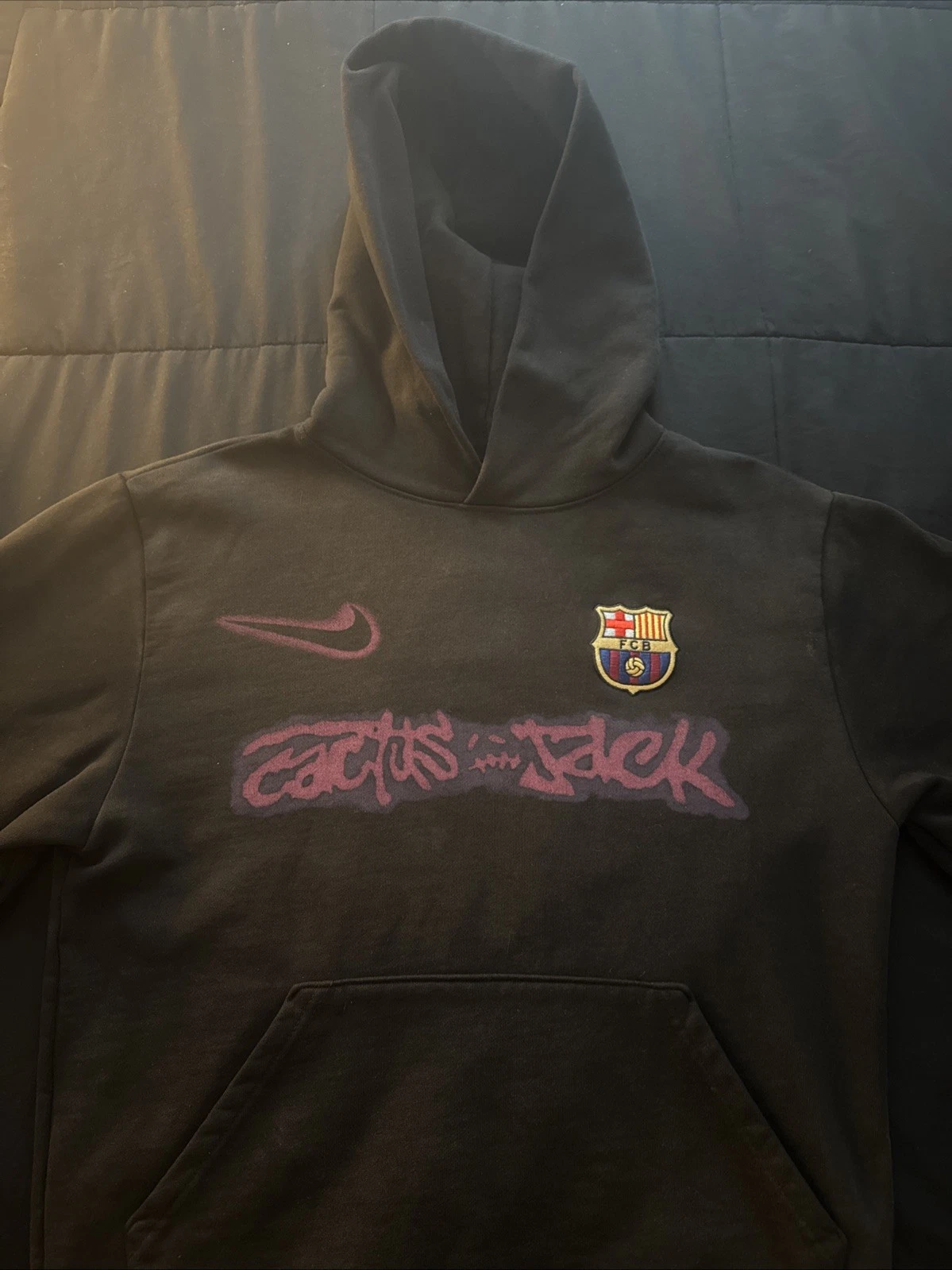 Nike FC Barcelona x Cactus Jack Spray Logo Hoodie Small