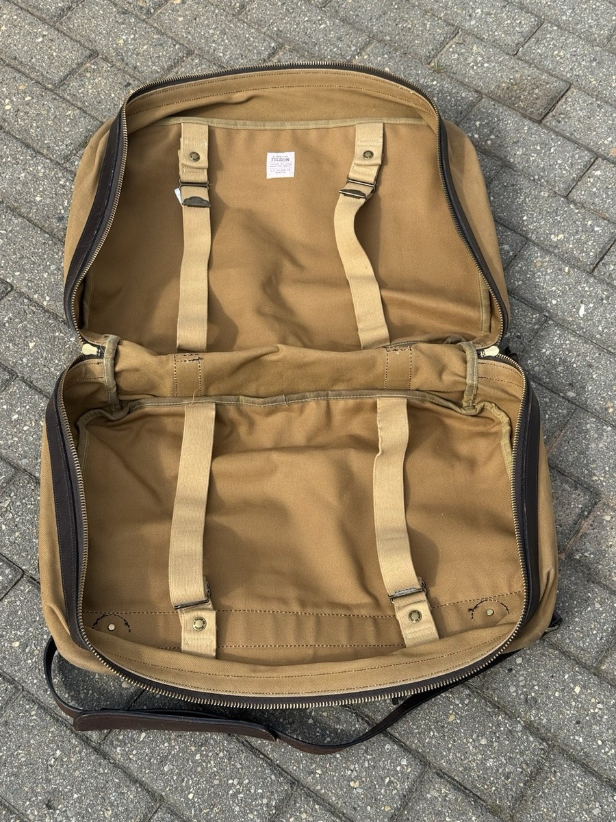 Filson Vintage Tan Rugged Twill Large Pullman Duffle Bag Style 243
