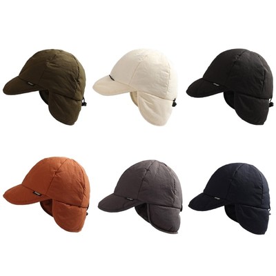 Thicken Trapper Hat Simple Solid Color Cold Weather Insulated for Outdoor