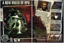 Vintage Print Ad 1998 Fallout PC RPG Original Classic Game Promo Poster Art