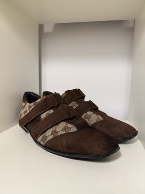 Vintage Gucci classic Monogram suede sneakers made in Italy luxury shoes