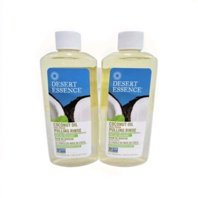 DESERT ESSENCE COCONUT OIL DUAL PHASE PULLING RINSE 8 OZ LOT OF 2