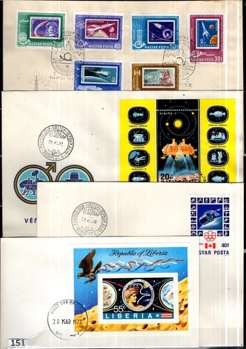 /// LIBERIA, HUNGARY 1973 - 4 FDC - SPACE