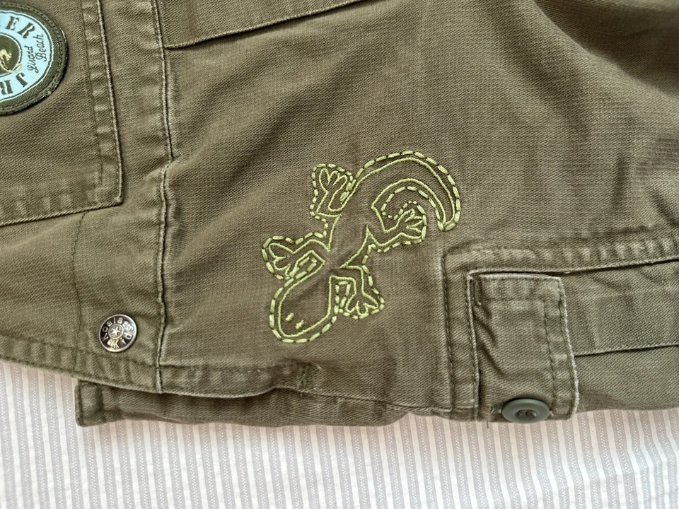 Комбинезон Koala Kids зеленый шалфей ящерица вышитые карманы детский размер 12 месяцев - Изображение 3 из 4