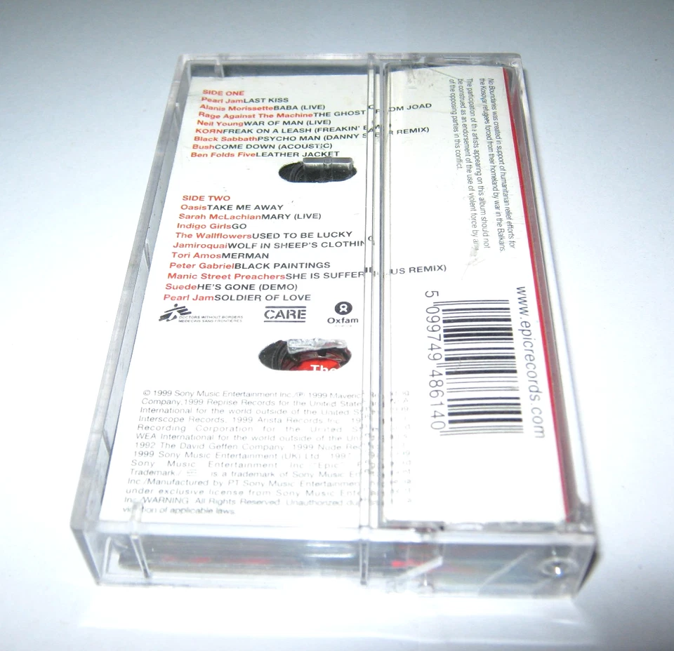 No Boundaries - A Benefit For The Kosovar Refugees - Cassette Tape - VGC - Image 2 of 3