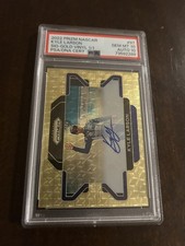 2022 Panini Prizm #97 - Kyle Larson Gold Vinyl 1/1 PSA 10 (tiny nick on slab)