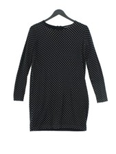 Mango Women's Mini Dress S Black Polyamide with Cotton Mini