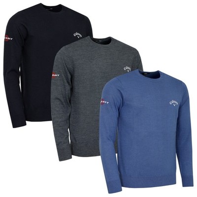 Callaway Herren 2026 Rundhals Merino Mix Thermo Opti-Dri Easy Pflege Golf Pulli