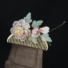 Flower Hair Comb Ancient Style Hanfu Pin New Chinese Qipao Updo Accessory