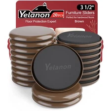 Furniture Sliders 20pcs-3 1/2” Furniture Sliders for Carpet Furniture Pads Ha...